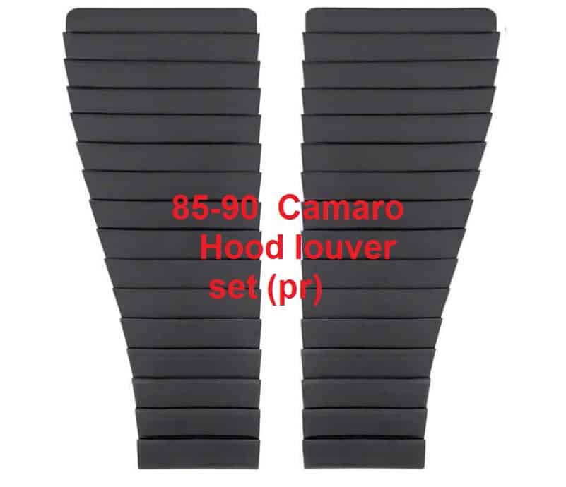 Louver: 85-90 Camaro Hood pair Set (re) - Pair Set